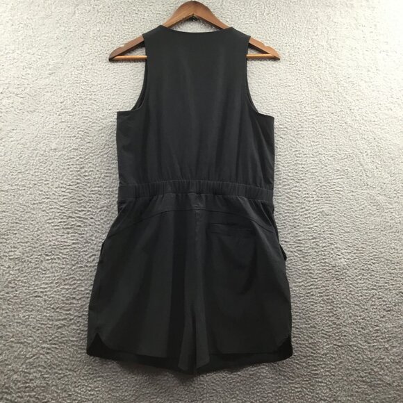 Zella Getaway Utility Tank Romper Black M   BROKEN ZIPPER - Picture 4 of 6